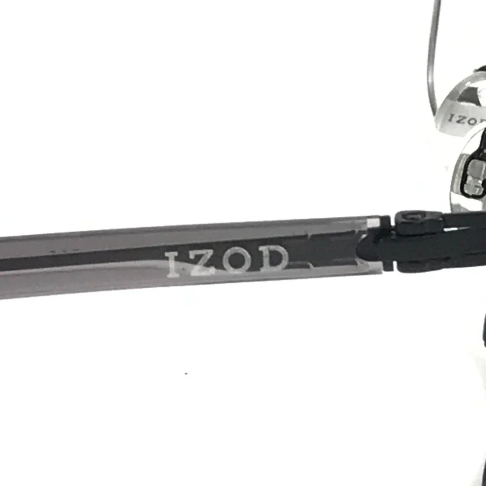 IZOD Eyeglasses Frames IZ2117 BLACK Gray Rectangle Full Rim 54-18-145